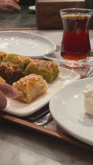 Baklava and tea